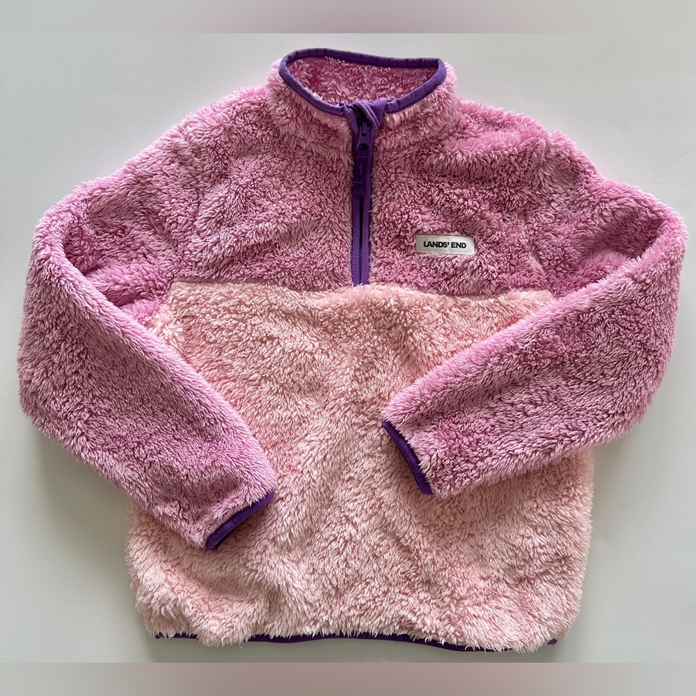 Lands End Heritage Fleece Quarter Zip Pullover NWOT
